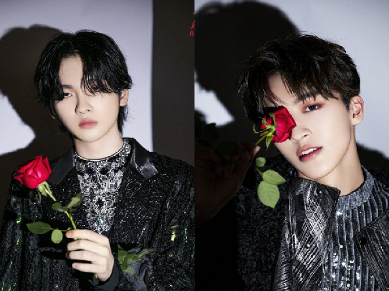 r1se情人节物料送你一朵玫瑰刘也姿势最妖娆赵让穿透视装