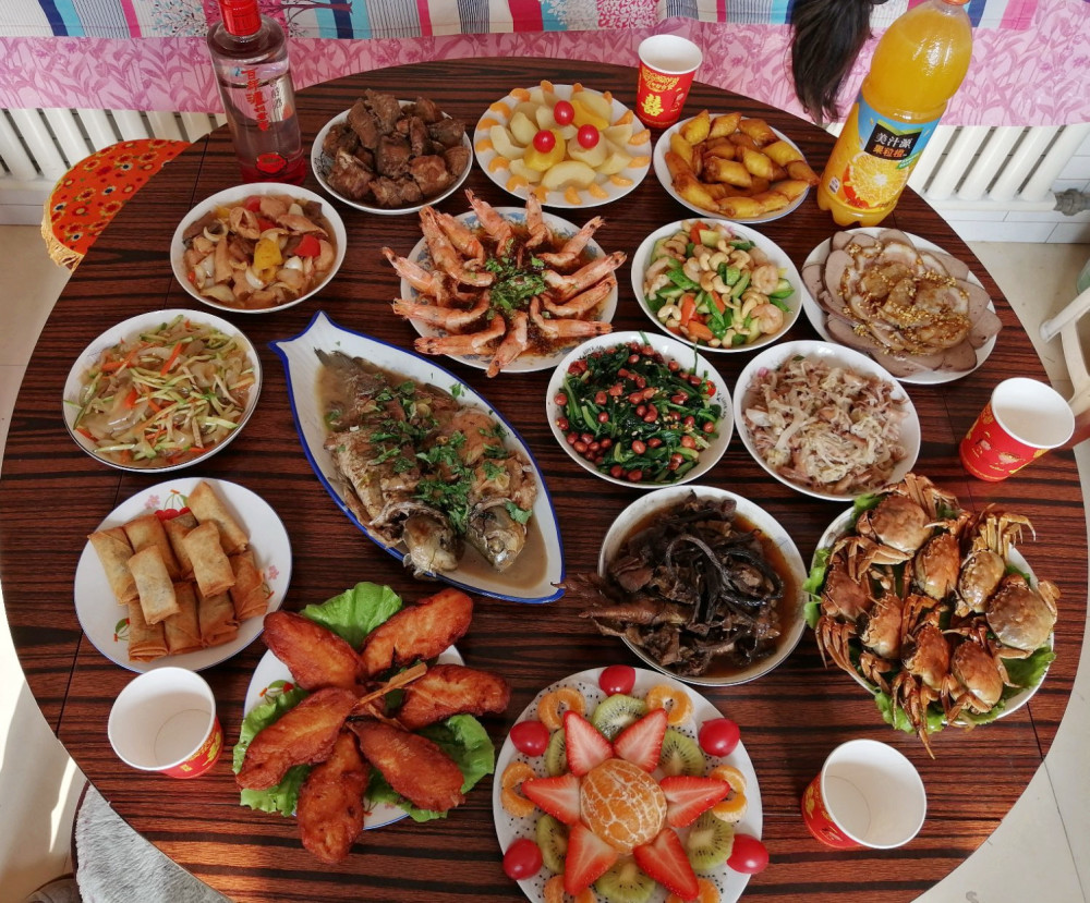 广东东北山东远洋货船各地的晒年夜饭收集好了开眼界了