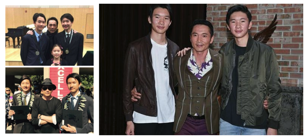 邹兆龙身高官方数据180cm,他的两个儿子青出于蓝,身高早都已经超出了