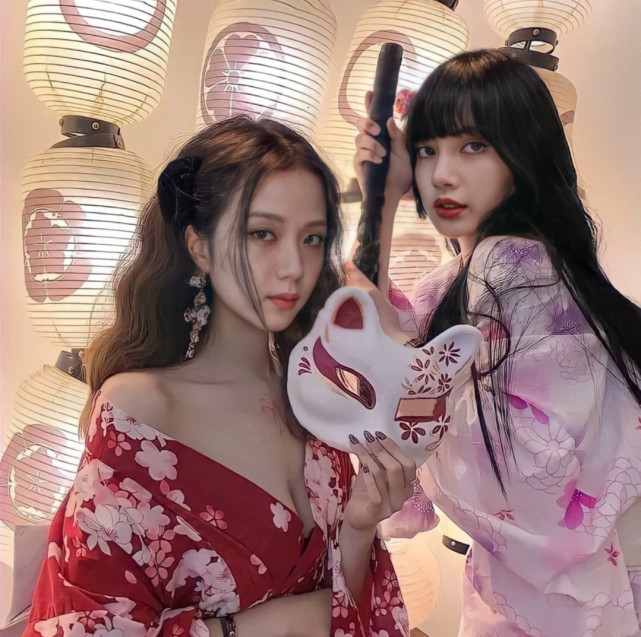 blackpink那些以假乱真的绝美照片,荔枝cp化身狐妖,双j花仙子