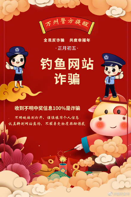 全民反诈骗!万州公安持续发布新春反诈海报