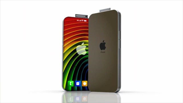 iphone13概念图无刘海直面屏太豪横但伸缩镜头更硬核