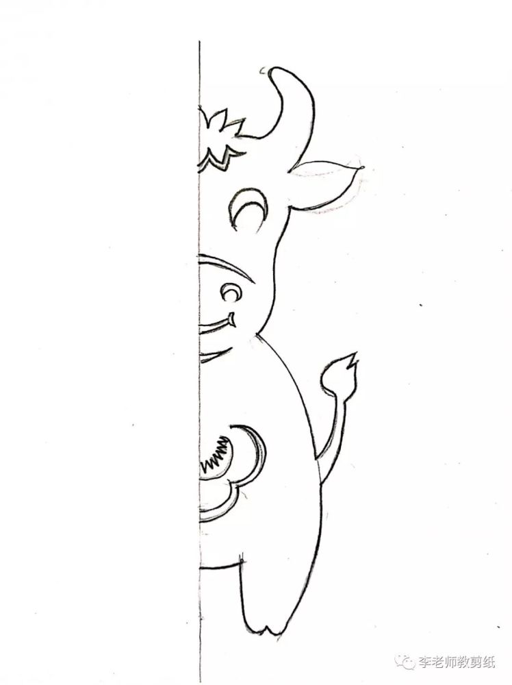 非遗过大年教你学剪纸十二生肖之丑牛