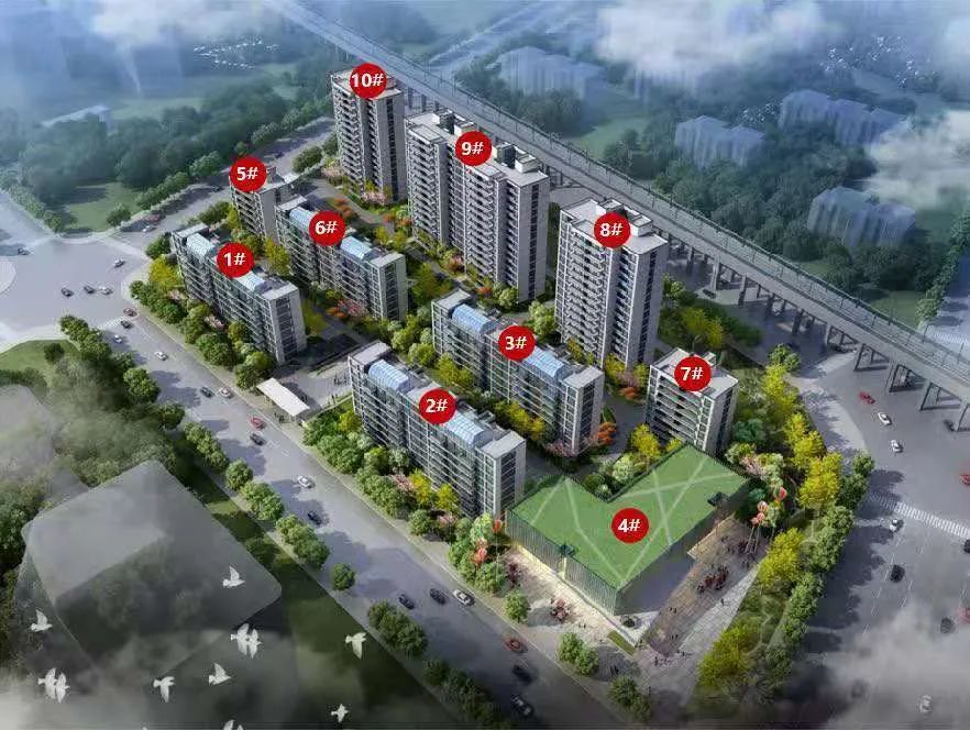 2,滋水朝阳:位于世博东路与锦堤四路交汇处东南角,项目占地50余亩,由3