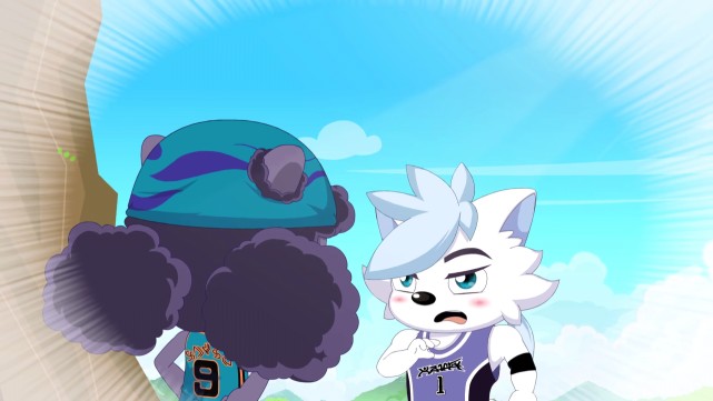 在片尾的彩蛋中,豹姐还给球胜狼送花,球胜狼的脸