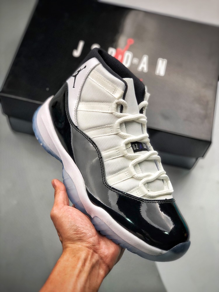air jordan 11 "concord"康扣aj11黑白高帮康扣_腾讯新闻