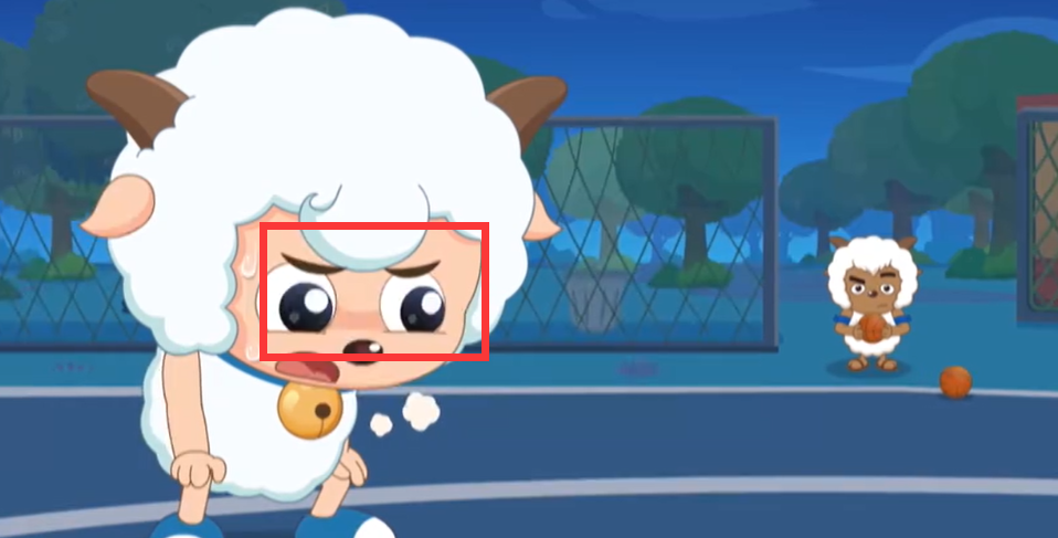 喜羊羊与灰太狼筐出胜利出现低级的穿帮镜头球胜狼变灰色了