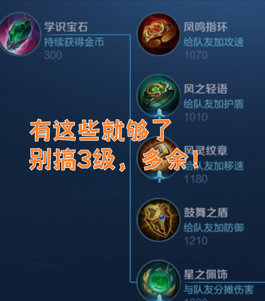 王者荣耀你后期还留着“3级辅”？6神装后大辅装该不该卖，老玩家一语道破