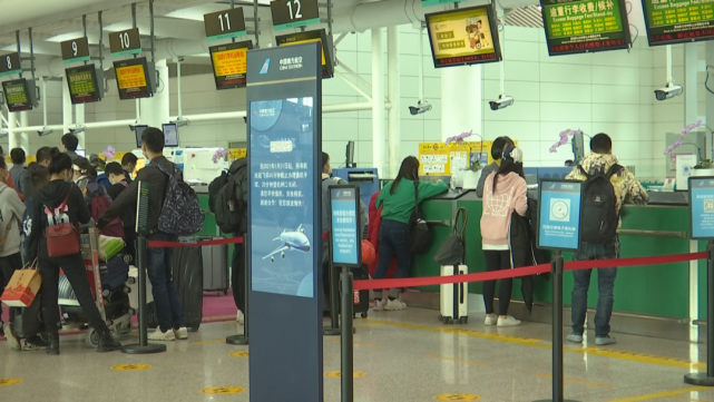 大厅看到,这里人头攒动,熙熙攘攘,每位旅客都在有序地办理登机手续