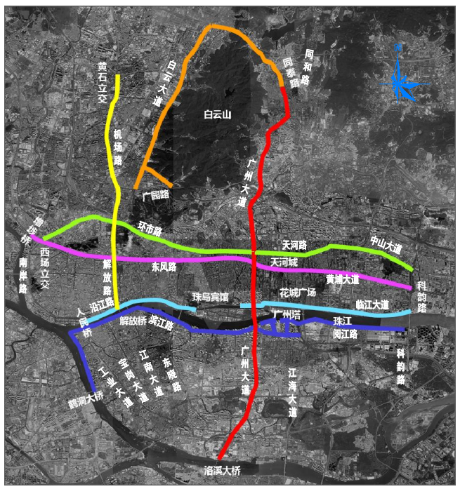 广州白云区道路规划图图片