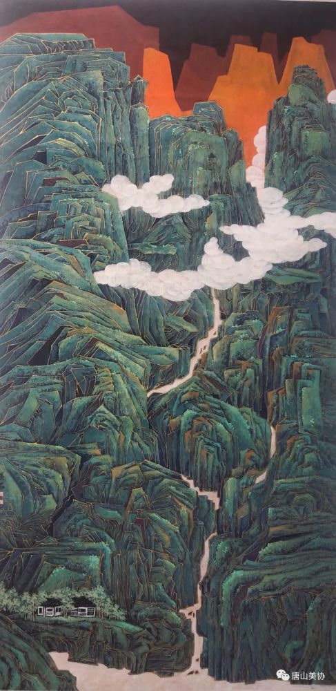 新時代精神 郝麗茹 中國畫 180×95cm