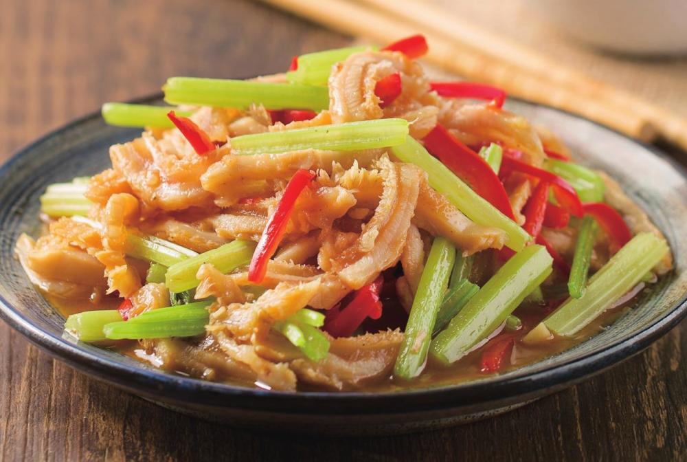 蒜蓉牛肚炒芹菜