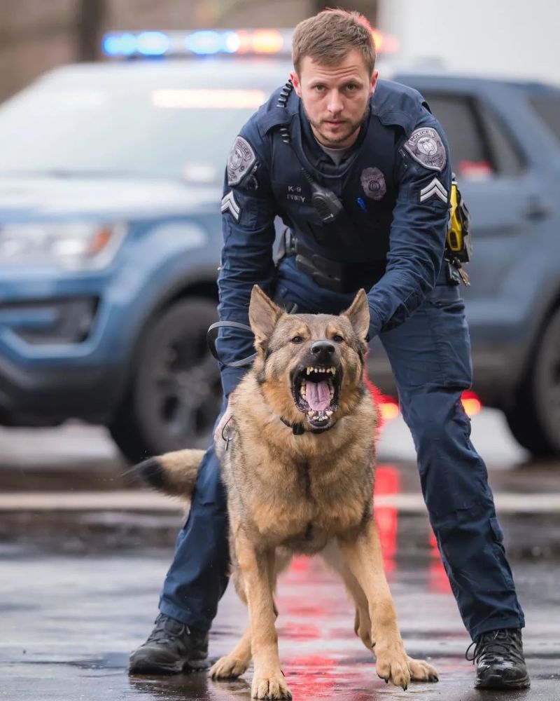 frey及6岁的警犬sonny有一对在网上人气急升的好拍档近日在美国东部康