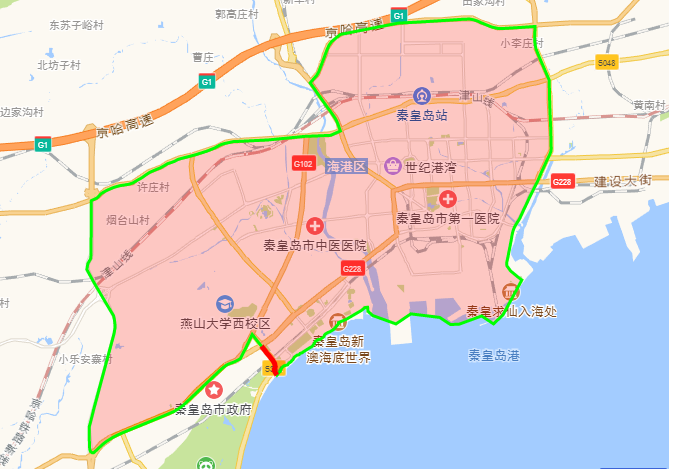 秦皇岛市限行区域图片