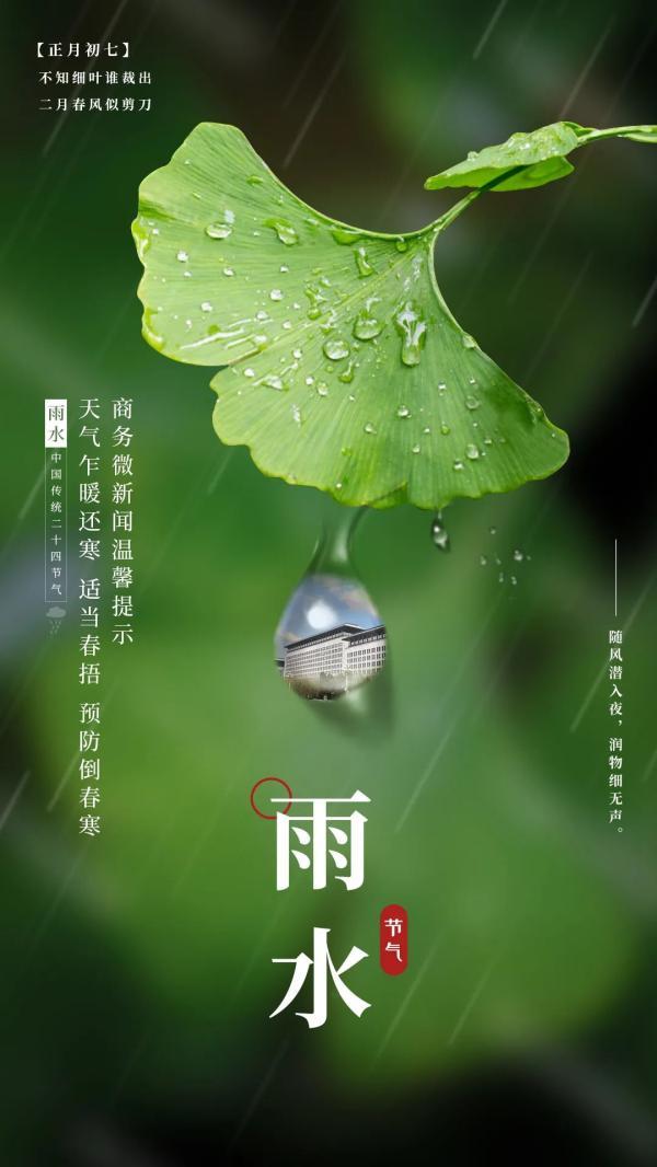 二十四节气今日雨水随风潜入夜润物细无声