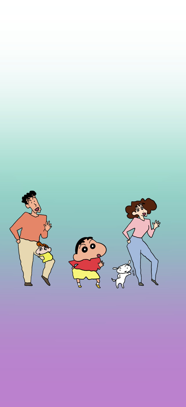 蜡笔小新背景图壁纸今年也要像蜡笔小新一家一样的开心哦