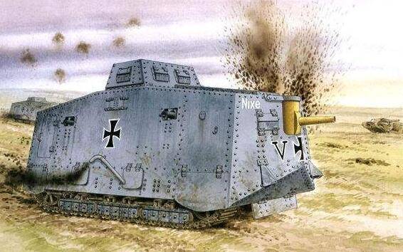 a7v"堡垒"坦克:一次能装18名士兵,现代坦克的"鼻祖"