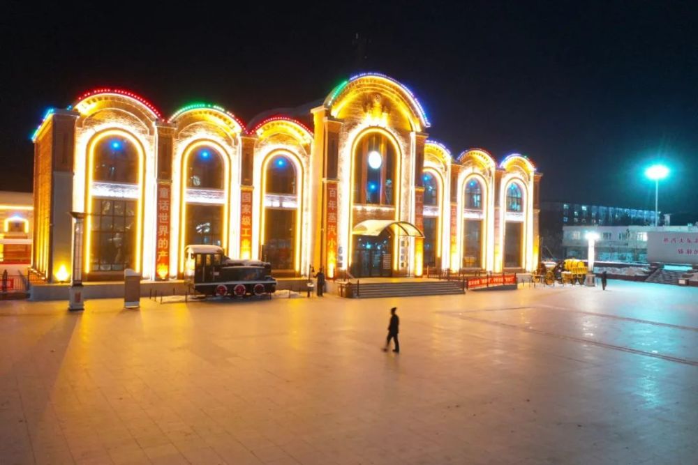 桦南夜景图片