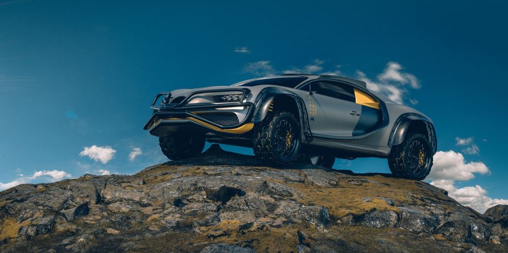 超酷的造型,布加迪chiron,越野车形式的改装设计_腾讯新闻