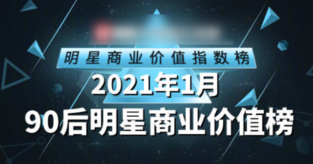 而近日,某網絡平臺就將1月90後明星商業價值榜top10的總排名都統計