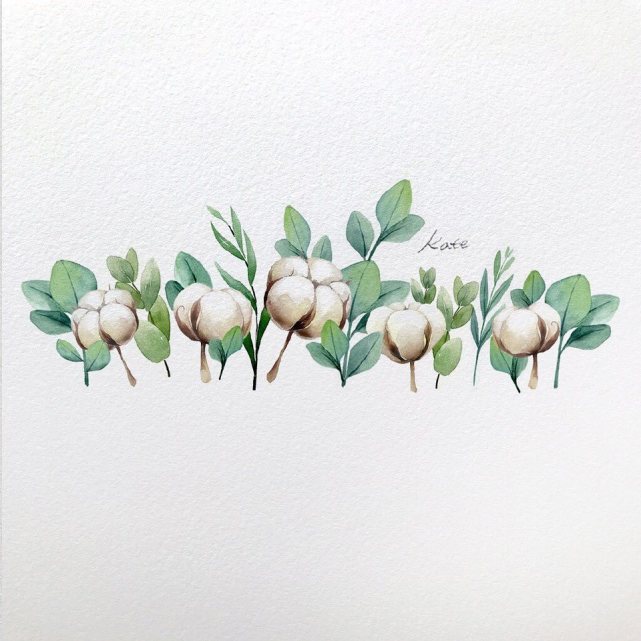 小清新背景图 植物水彩 背景图 水彩