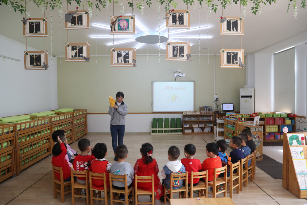 新华社记者 杨青  摄2月19日,在沈阳市和平区南宁幼儿园远洋分园,小