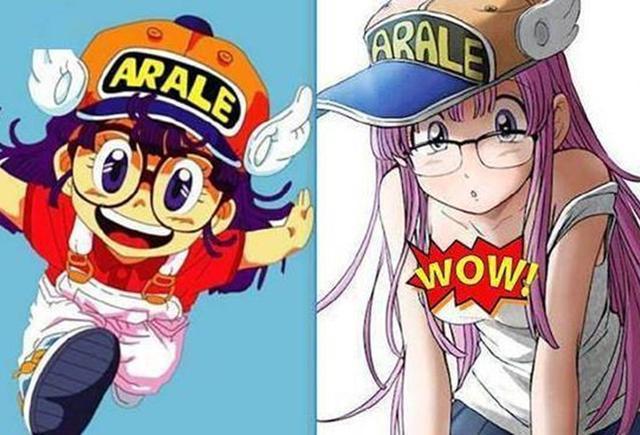 当动漫角色长大时阿拉蕾成了大众女神静香的另类形象有点性感