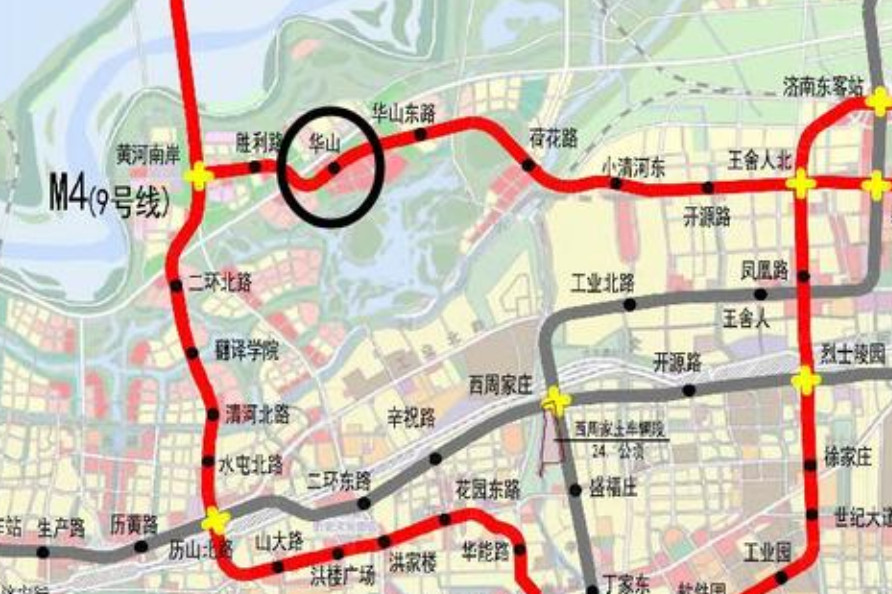 济南命运波折地铁线共设11站点华山东路将迎顶级商圈