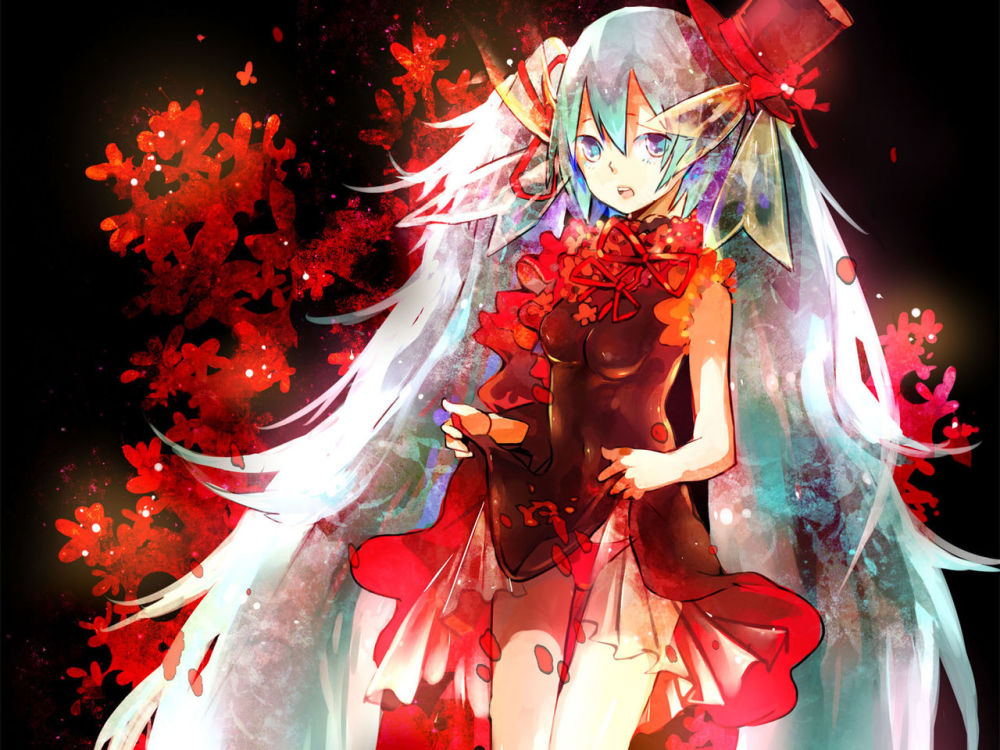 幻想紅色初音未來