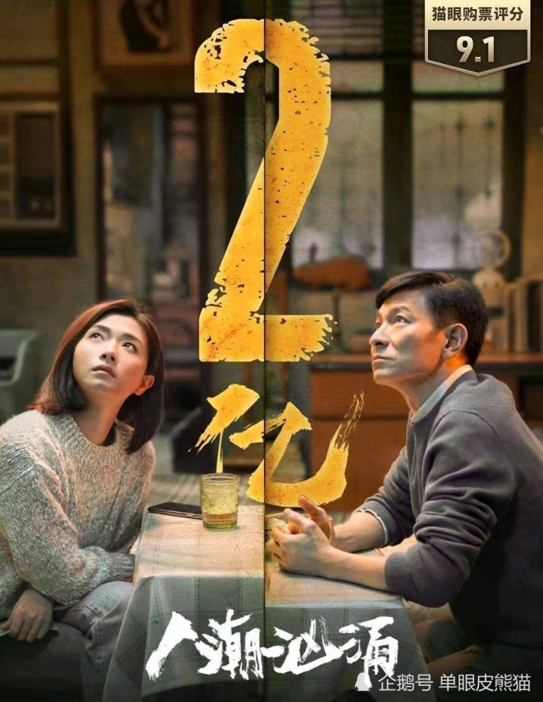 刘德华,肖央,万茜主演的电影《人潮汹涌》破2亿啦,这个数字或许