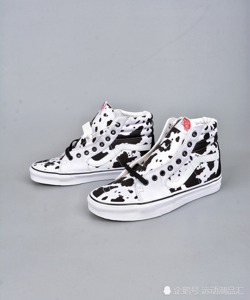 范斯万斯vans 奶牛定制高帮系带复古帆布休闲运动板鞋"帆布奶牛"_腾讯