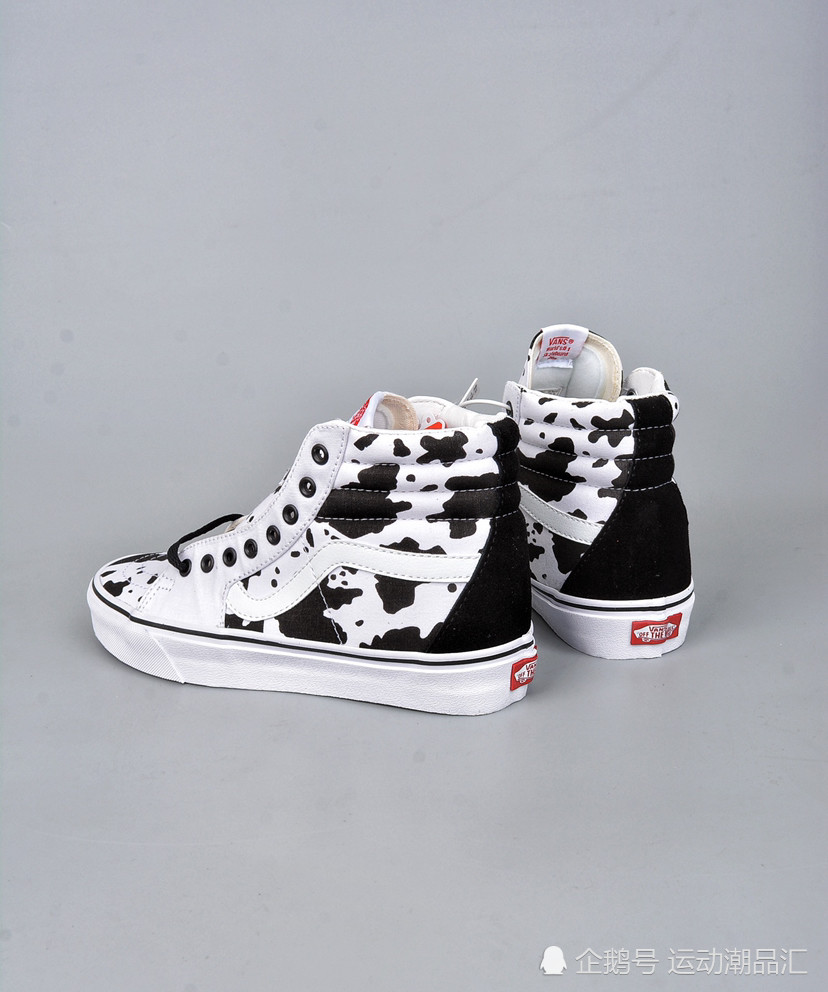 范斯万斯vans 奶牛定制高帮系带复古帆布休闲运动板鞋"帆布奶牛"_腾讯