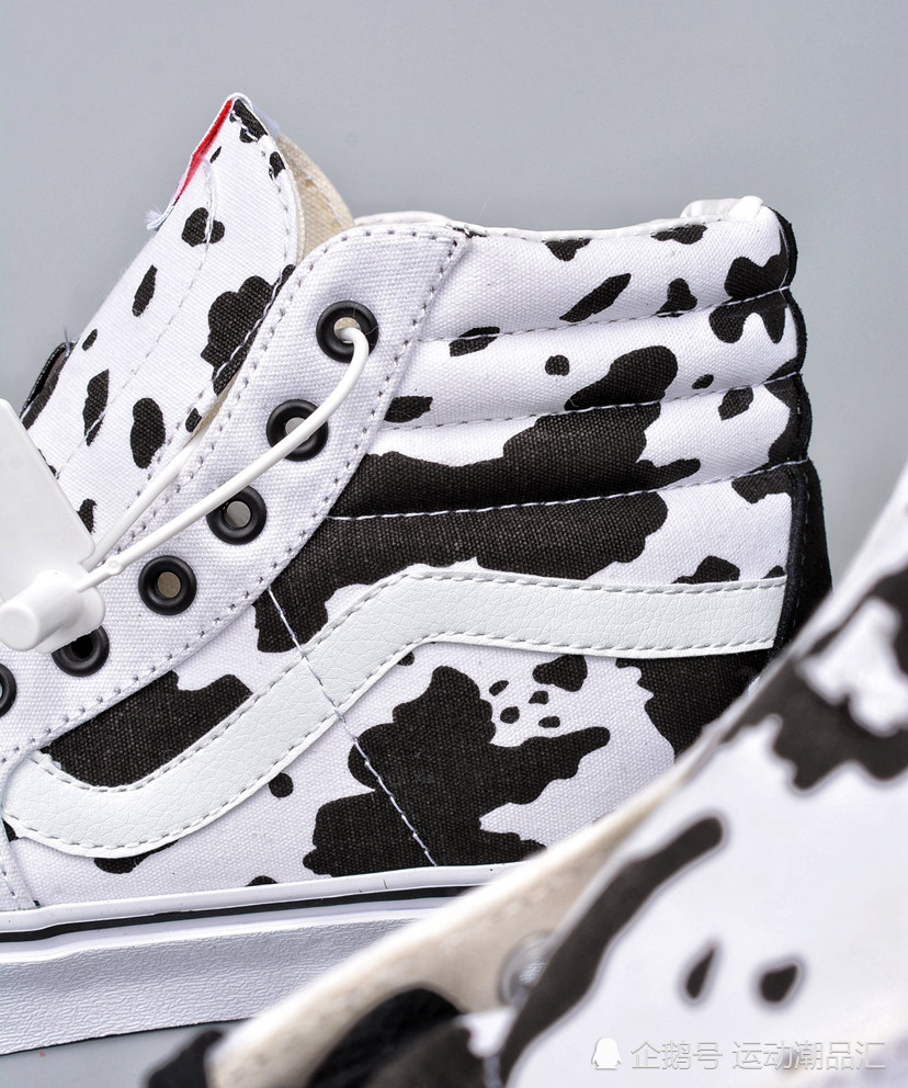 范斯万斯vans 奶牛定制高帮系带复古帆布休闲运动板鞋"帆布奶牛"_腾讯