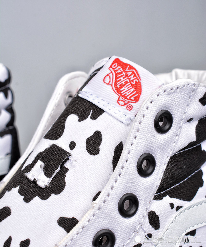 范斯万斯vans 奶牛定制高帮系带复古帆布休闲运动板鞋"帆布奶牛"_腾讯