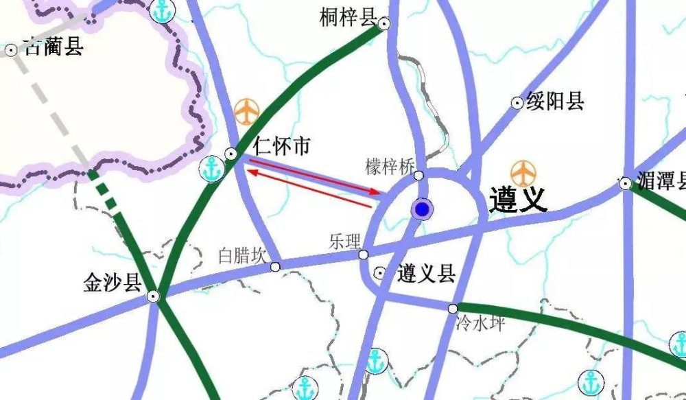 仁遵高速路线图图片