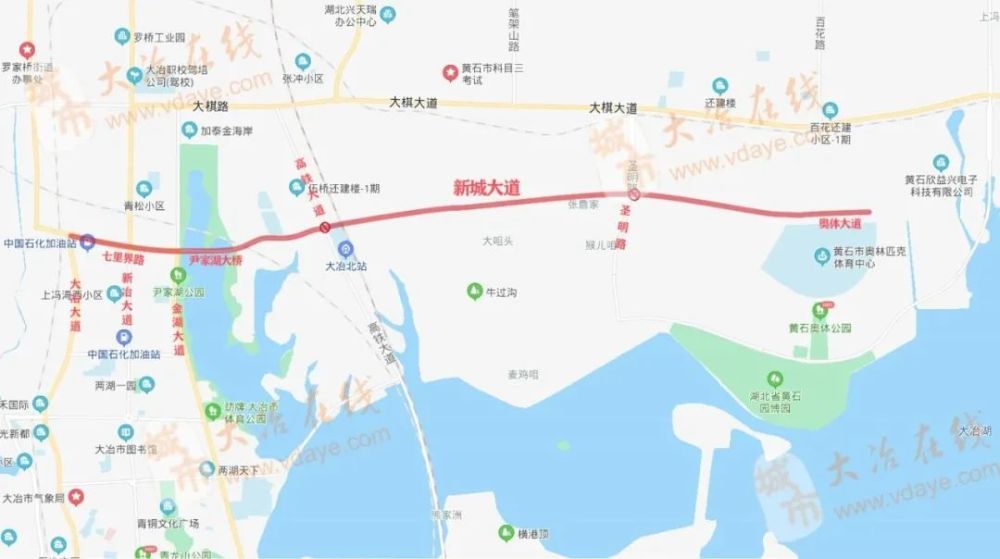 该项目大区位上属于大冶市城东方向,也就是尹家湖片区,属于大冶新城区