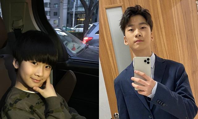 张悦轩小时候是呆萌暖男,如今长大继承了张亮的大长腿基因,年龄14岁的