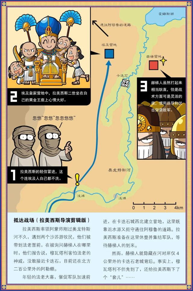 人类第一次有记载的战役惨遭埃及法老剪辑漫画图说卡迭石之战