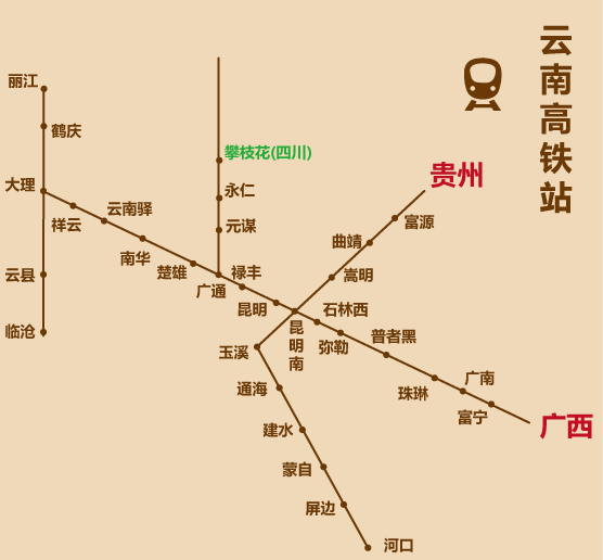 【懒知识】云南高铁地图