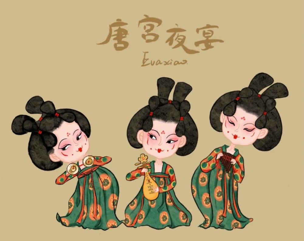 快来欣赏手绘版唐宫夜宴你pick哪一幅