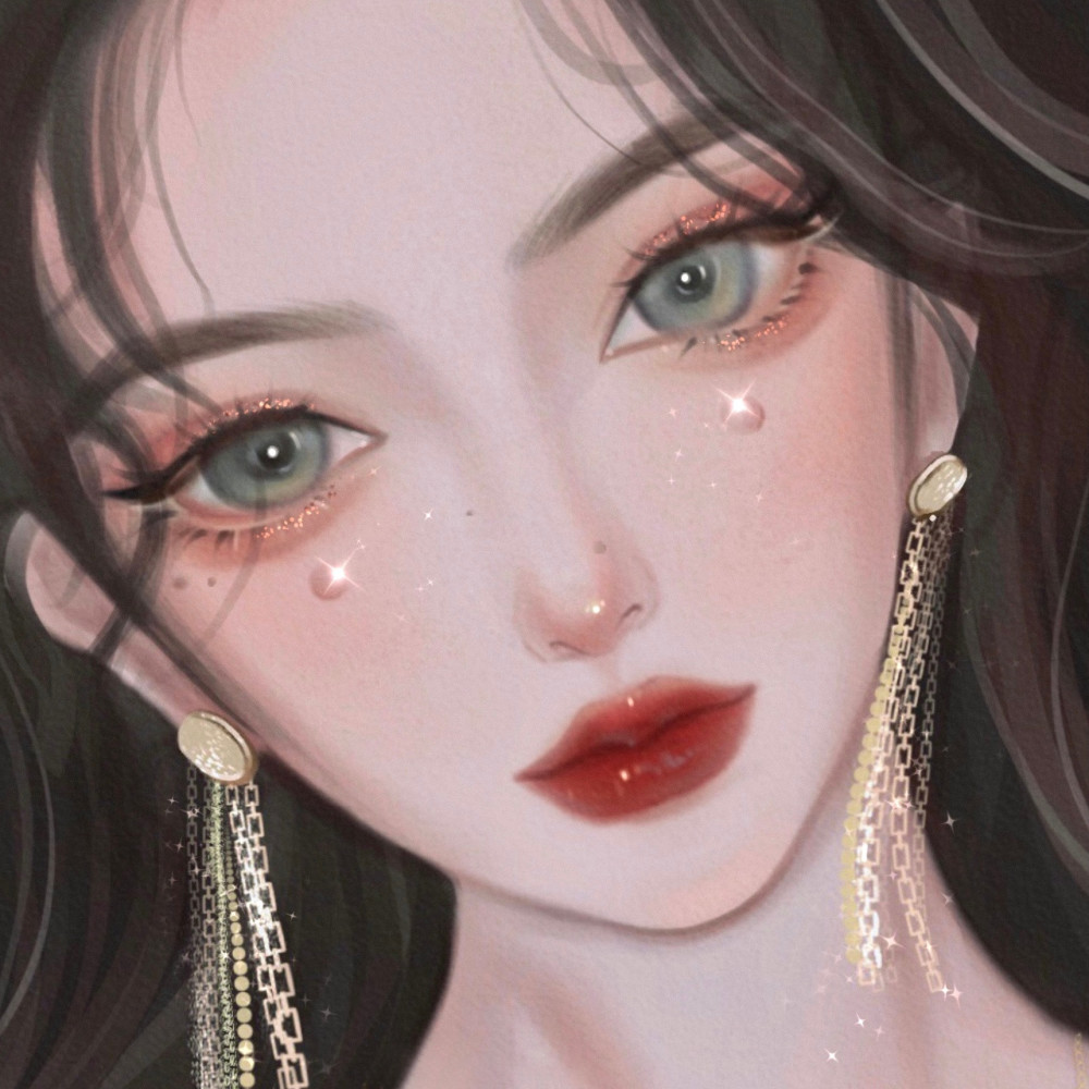 一组惊艳的手绘女生头像,风情万种也很美呀_腾讯新闻