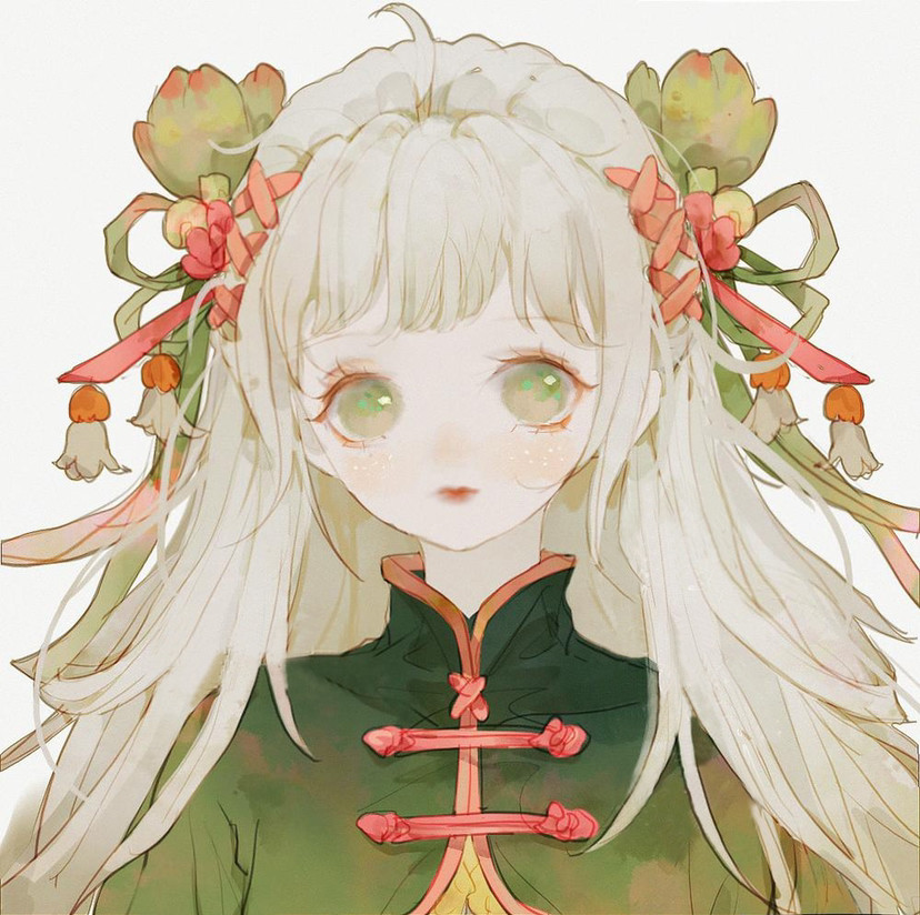 一组古风少女云想衣裳花想容可爱壁纸头像