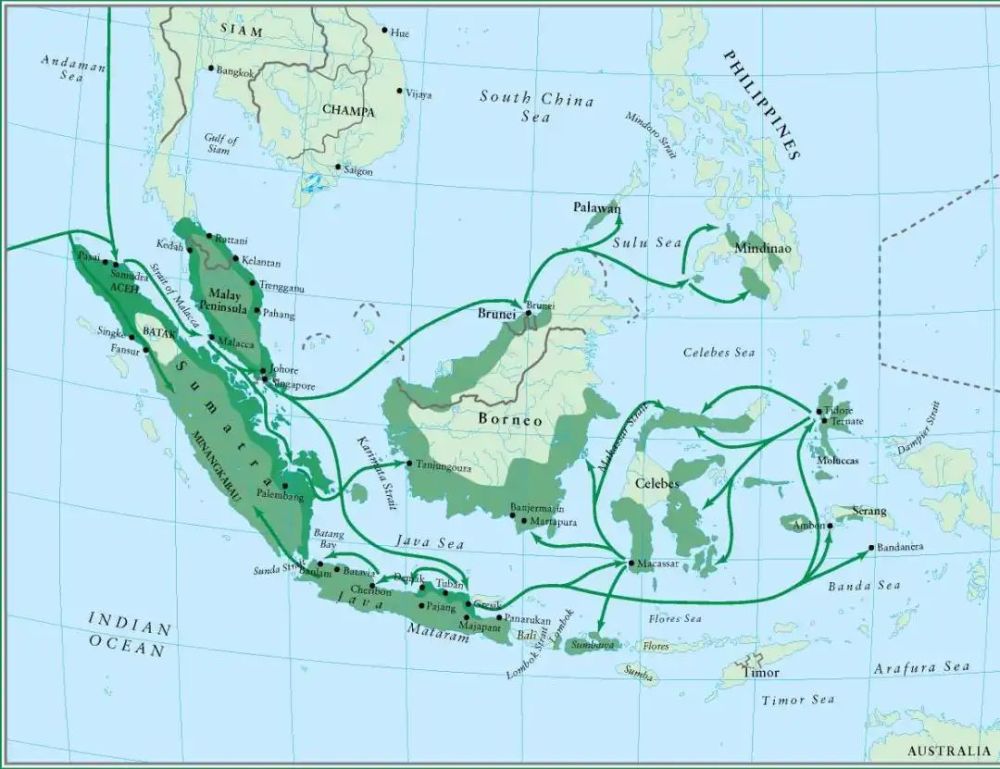 11世紀,大批阿拉伯商人到達馬來半島,蘇門答臘島以及爪哇島,他們憑藉