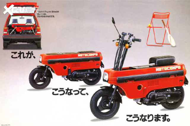 40年前,也就是1981年,本田推出了一款名为motocompo的轻便折叠摩托车