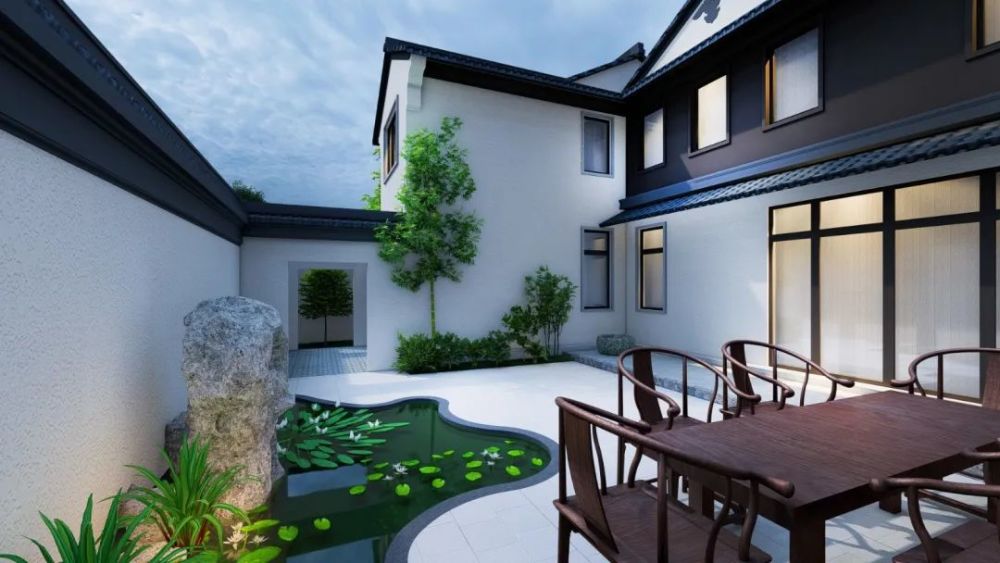 60万建中式庭院别墅百万豪宅既视感村里人看呆了