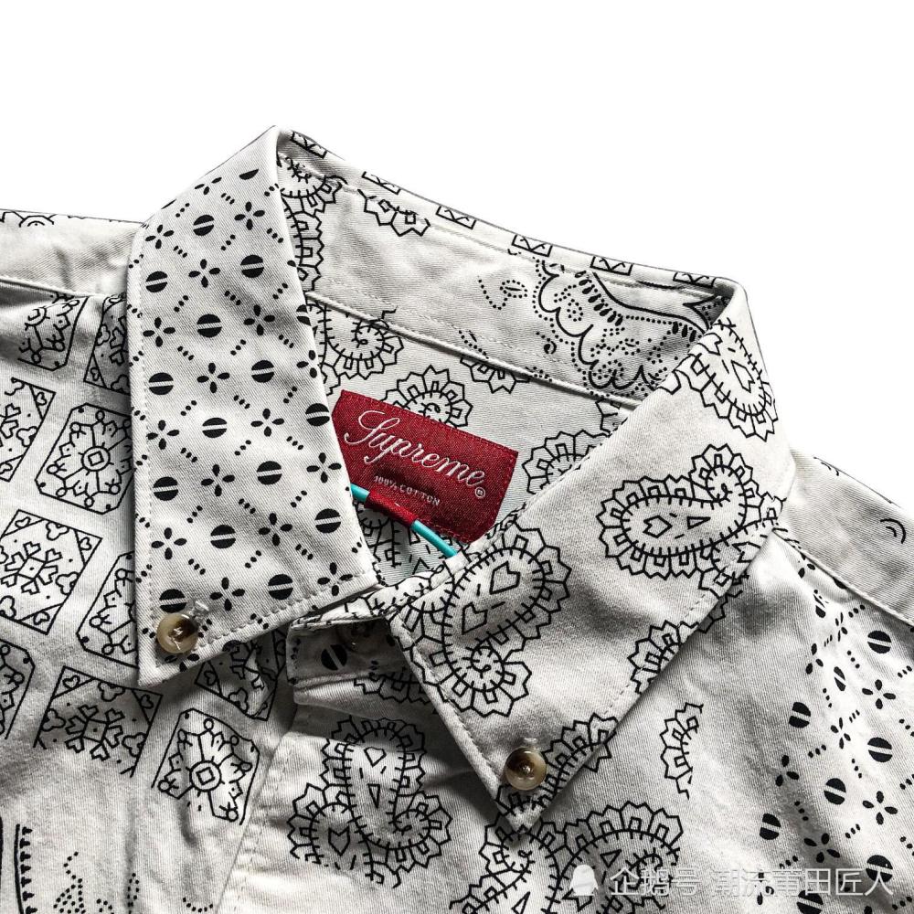 supreme week 13 腰果花宽松长袖衬衫