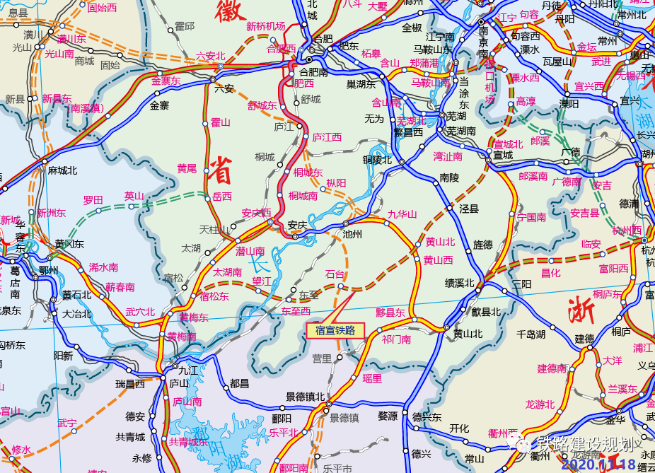 網曝初步線路走向途經望江的這條鐵路已列入省十四五鐵路專項規劃