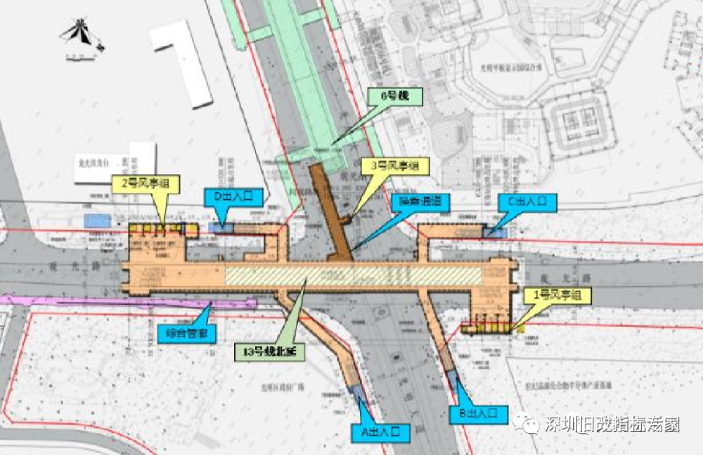 光明啟動地鐵13號線土整,各站點詳細分佈及規劃曝光