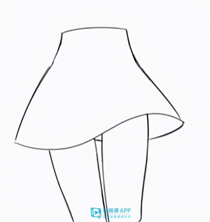 女生的裙子怎么画画百褶裙的小技巧