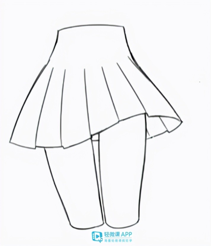 女生的裙子怎么画画百褶裙的小技巧